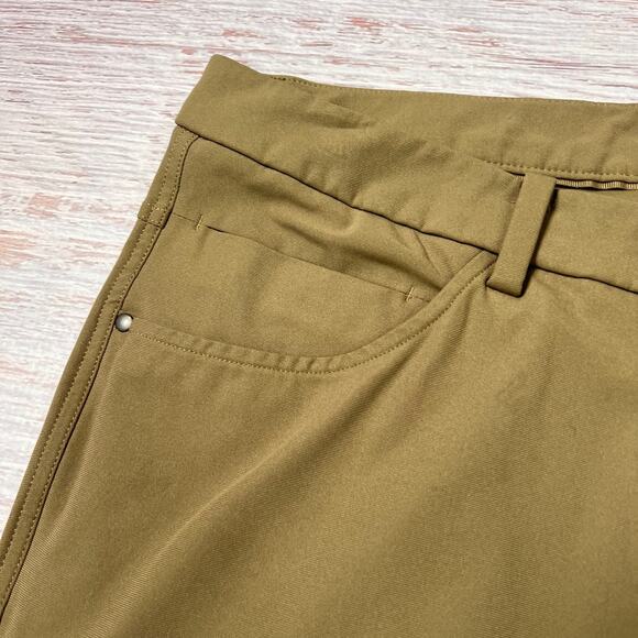 Lululemon ABC Pant Classic Fit Warpstreme MENS 32 x 32 Artifact Brown Chino - Picture 6 of 13